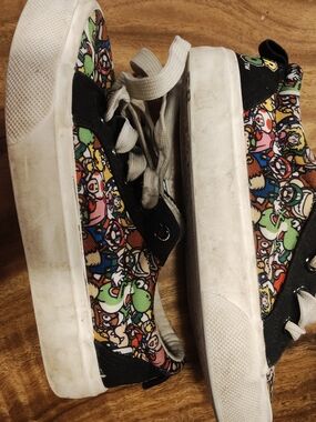 Super Mario Kids Multicolor Canvas Sneakers - Playful Character Print